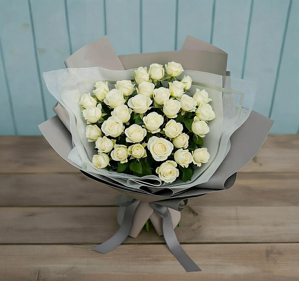 Букет Белоснежная нежность в Приволжье