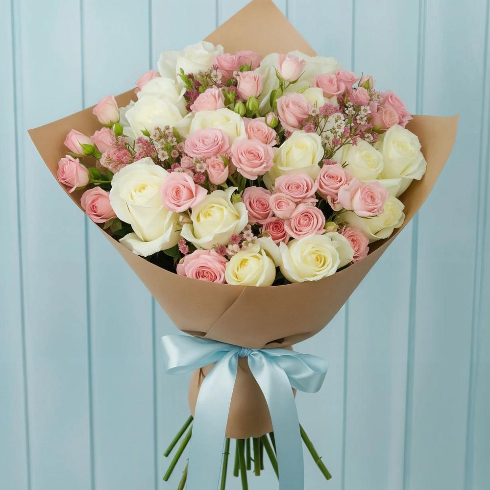 Букет цветов из: Розы в Приволжье