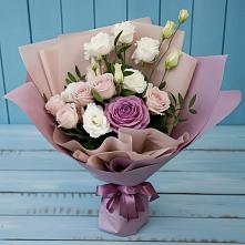 Букет цветов из:  Розы и Лизиантусы #REPLACE_PRED# Приволжье