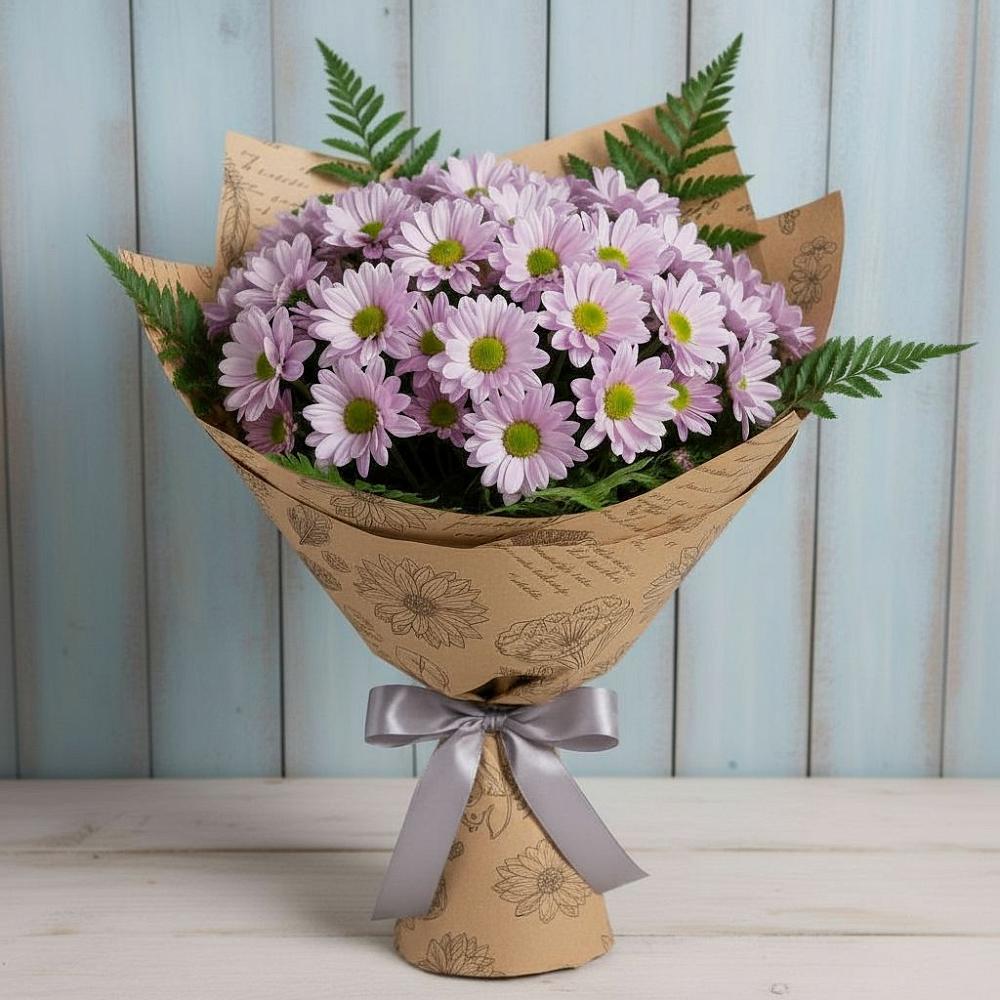 Букет цветов из: Хризантемы в Приволжье
