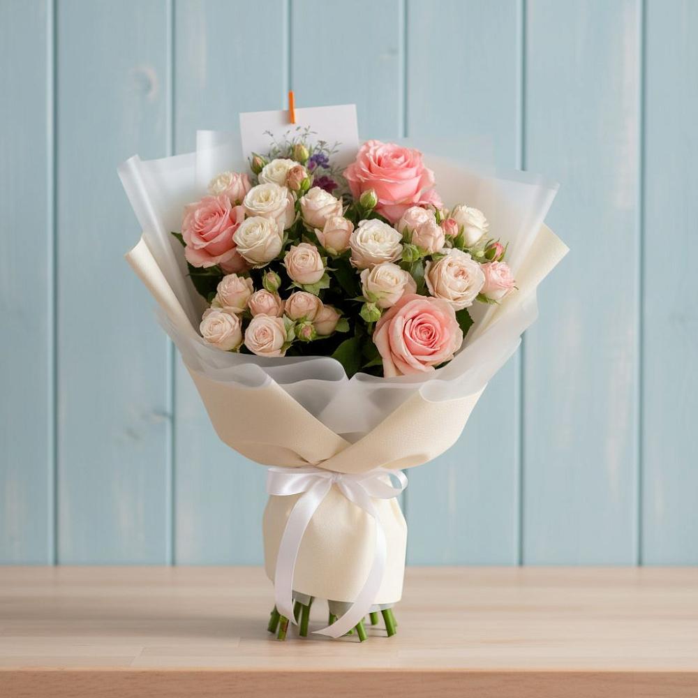 Букет цветов из: Розы в Приволжье