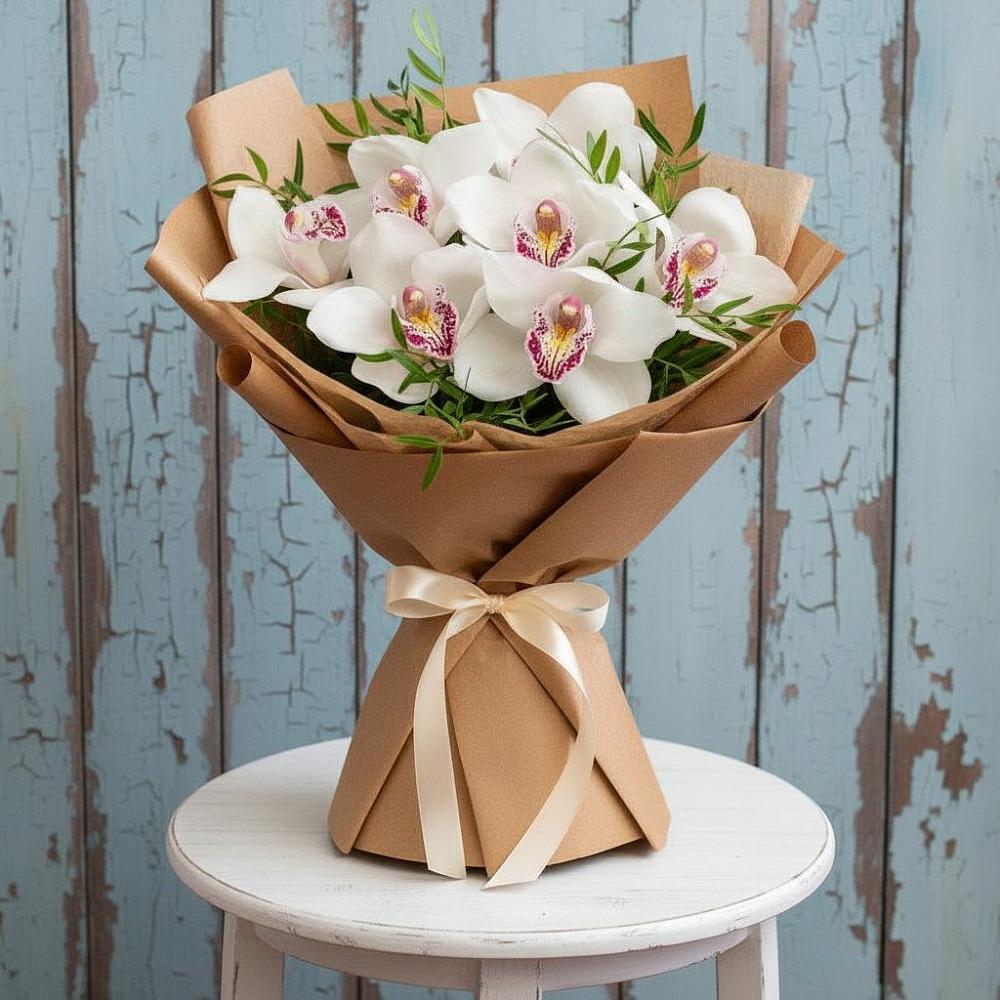 Букет цветов из: Орхидеи и Розы в Приволжье