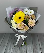 Букет цветов из:  Розы, Герберы и Хризантемы в Приволжье