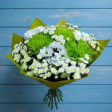 Букет цветов из:  Хризантемы в Приволжье