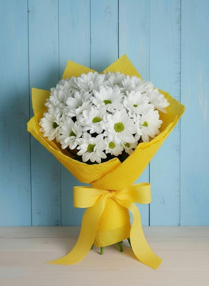Букет цветов из: Хризантемы в Приволжье