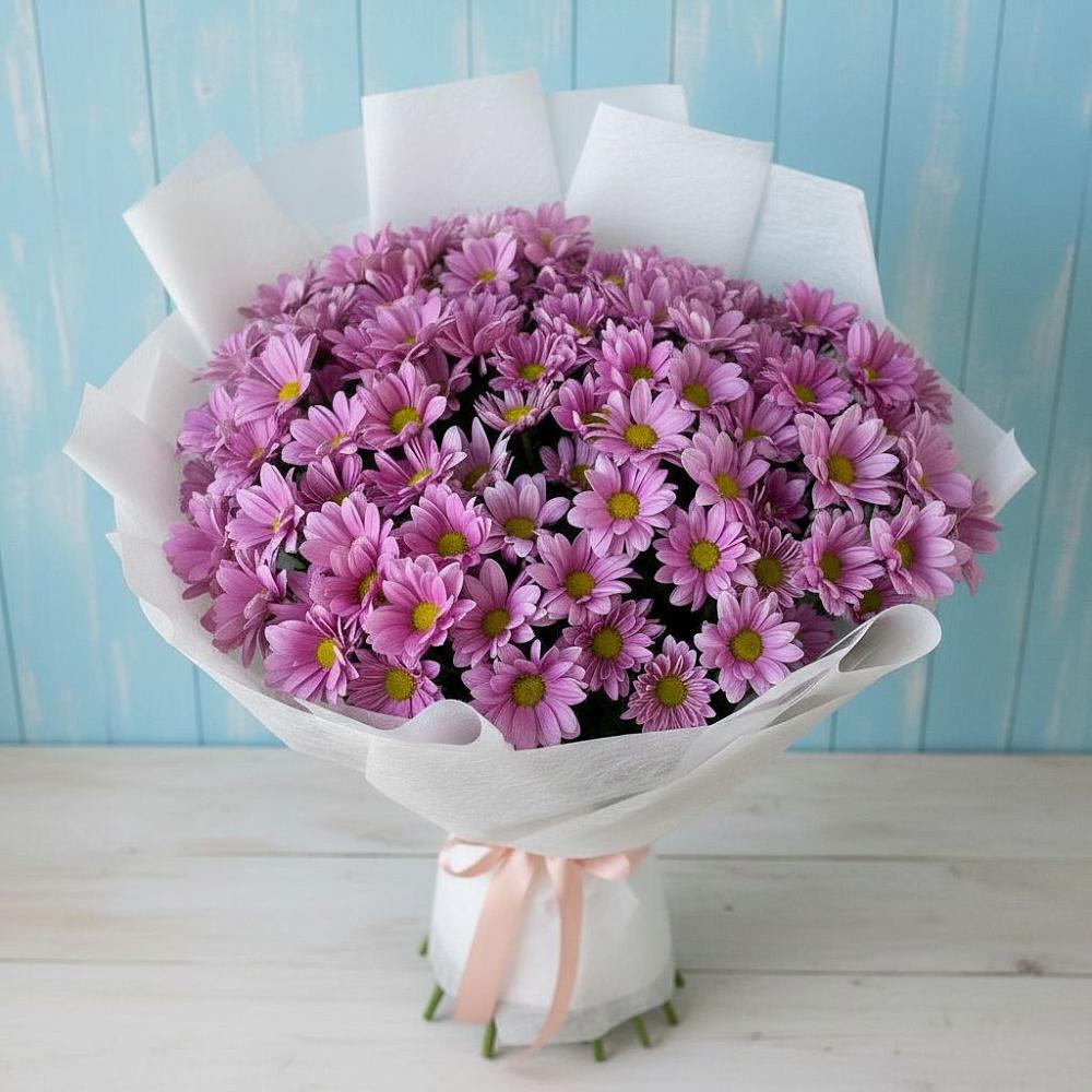 Букет цветов из: Хризантемы в Приволжье