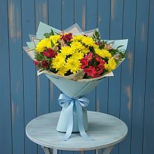 Букет цветов из:  Альстромерии и Хризантемы #REPLACE_PRED# Приволжье