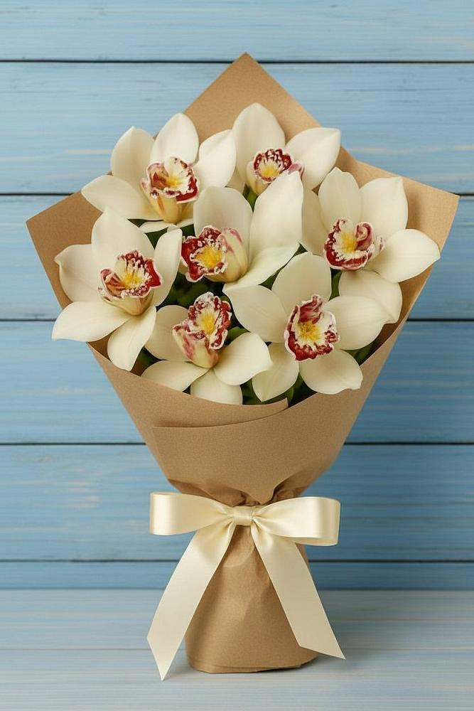 Букет цветов из: Орхидеи и Розы в Приволжье